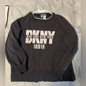DKNY SZ L DARK NAVY BLACK CREWNECK